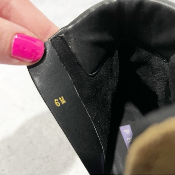 NEW Priori Green Suede Leather Lace Up Zip Boots Size 6 - Picture 6 of 8